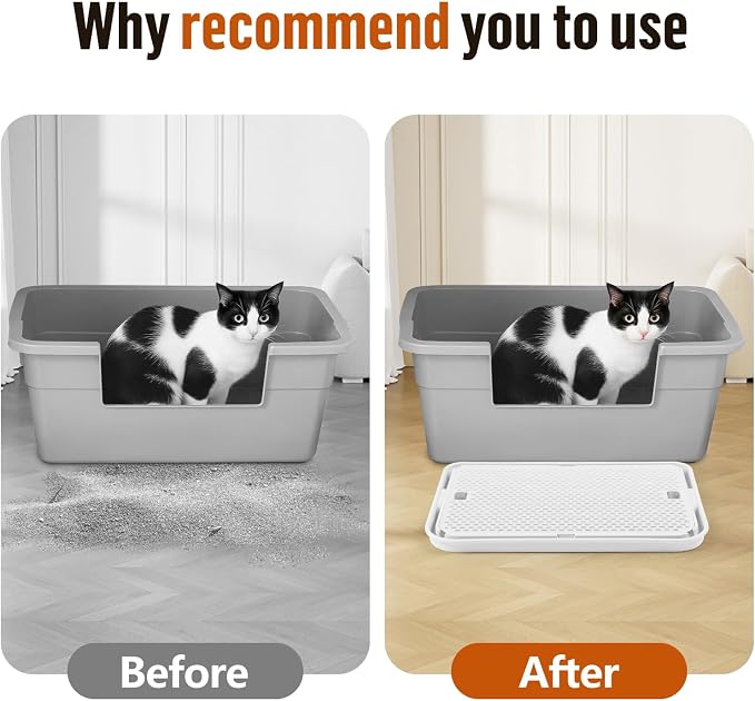 Large Cat Litter Box Step Mat, 16.5"x11.2" Cat Ramp Stairs, Cat Litter Catcher - Image 6