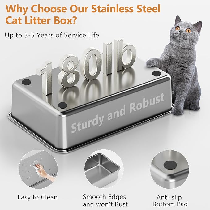 Stainless Steel Cat Litter Box - Image 7