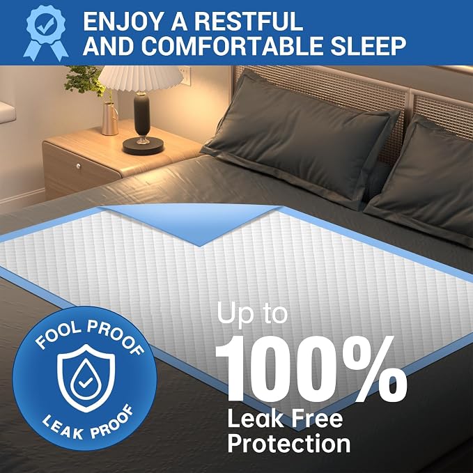 Bed Pads Disposable 40"X60" Super Absorbent Pee Pads, Oversized Underpads - Image 6