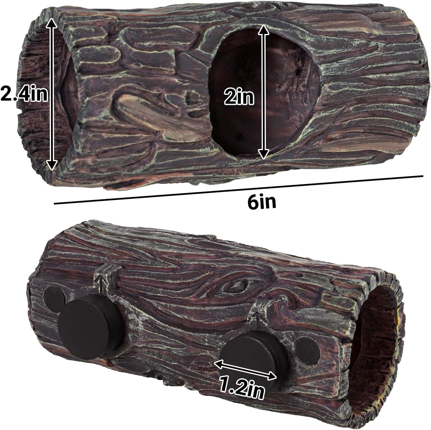 REPTIZOO Magnetic Crested Gecko Reptile Hide Cave - GlobalHabitat Supply