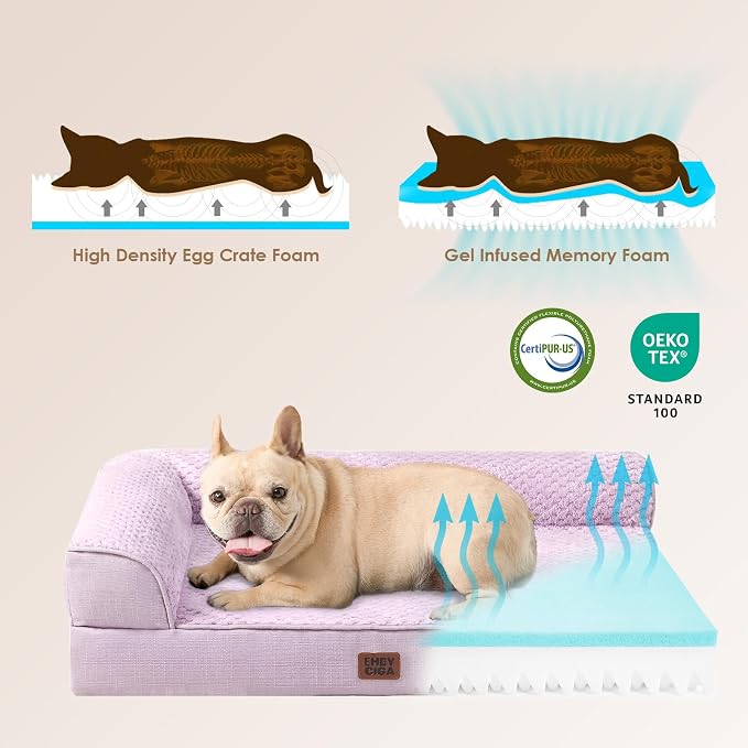 EHEYCIGA Extra Large Dog Bed Othorpedic, Memory Foam XL Dog Bed - Image 4