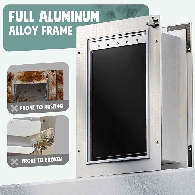 3-Flap Insulated Aluminum Doggy Door - Image 3