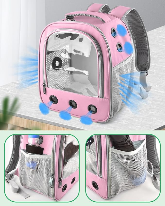 Guinea Pig Carrier Backpack, Portable Rabbit Travel Carring Bag - Image 5