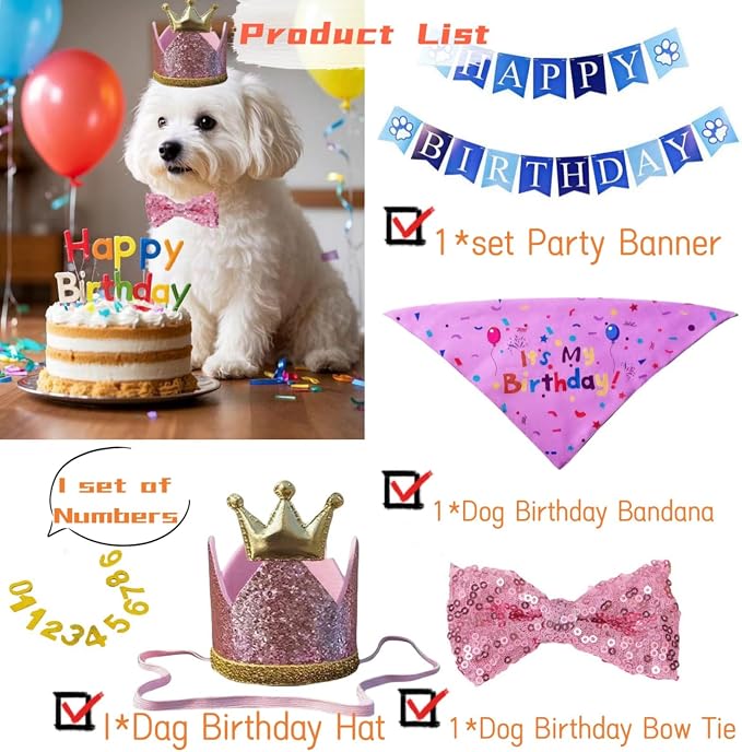 Happy Birthday Dog Party Supplies Kit - Image 4