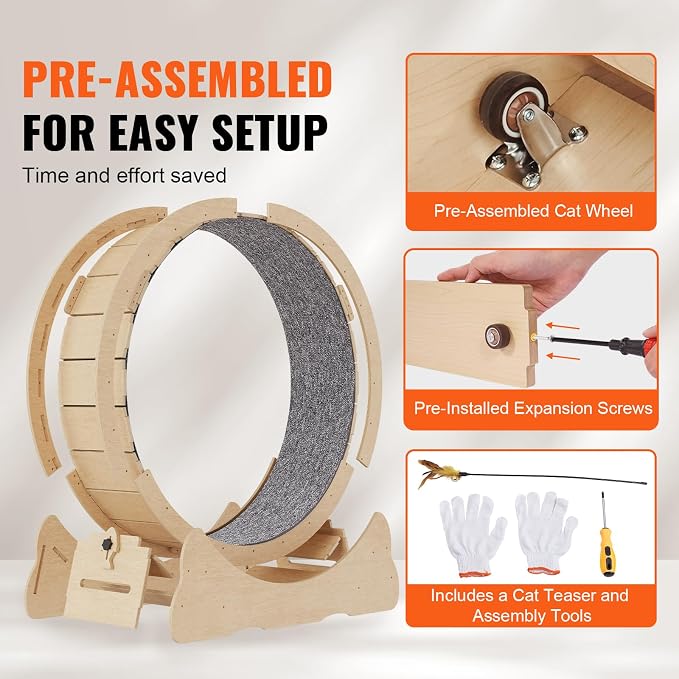 VEVOR Cat Exercise Wheel, Large Cat Treadmill Wheel - Image 5
