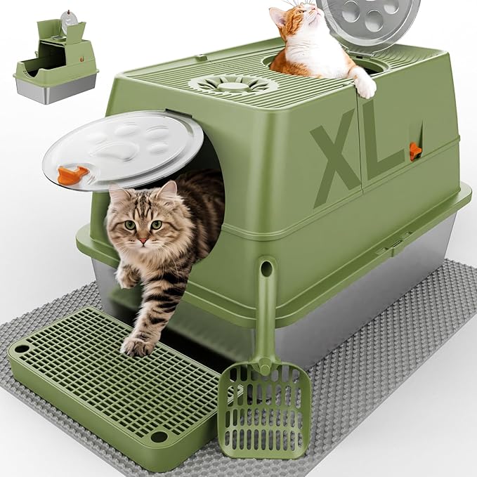 Stainless Steel Litter Box by Unknown
