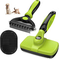 3PCS Self Cleaning Slicker Brush & Pet Grooming Rake & Bath Brush by Augwind