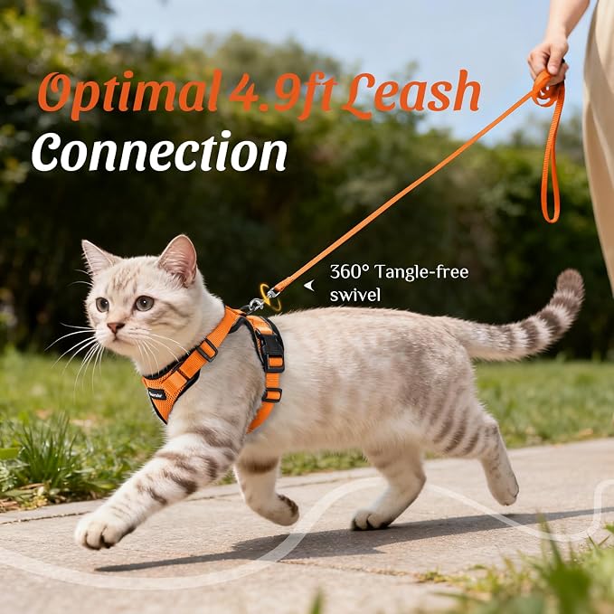 Dooradar Cat Harness and Leash Set, Escape Proof Safe Adjustable Kitten Vest - Image 8