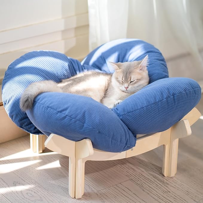 CHEERHOME PETS Elevated Cat Bed Wooden by CHEERPALS