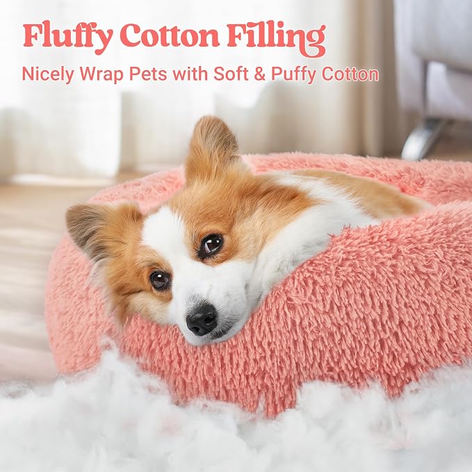 rabbitgoo Calming Dog Bed for Small Medium, 30 inches Pet Bed Machine Washable - Image 3