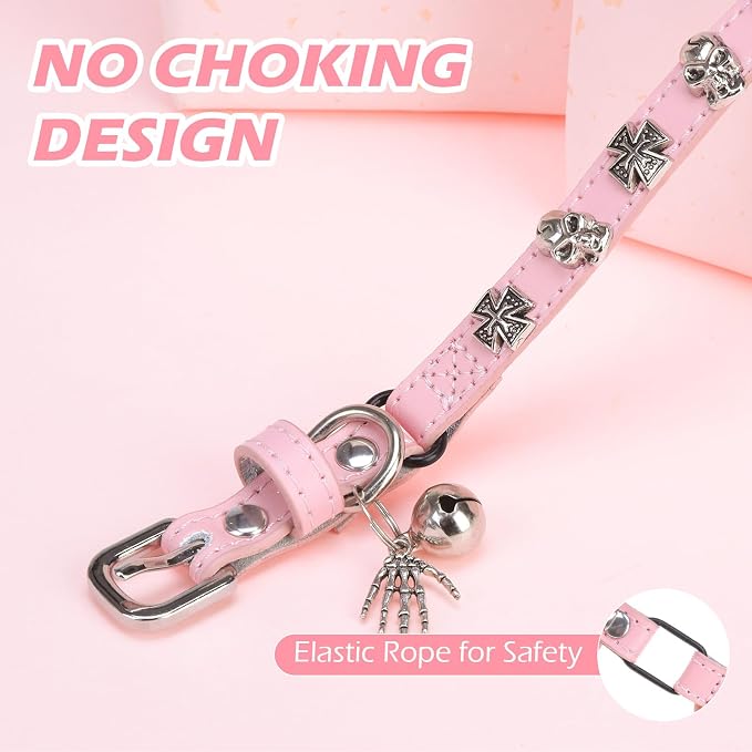 EXPAWLORER Cat Collar for Girl Boy Cats- Adjustable Leather Pet Collar - Image 5