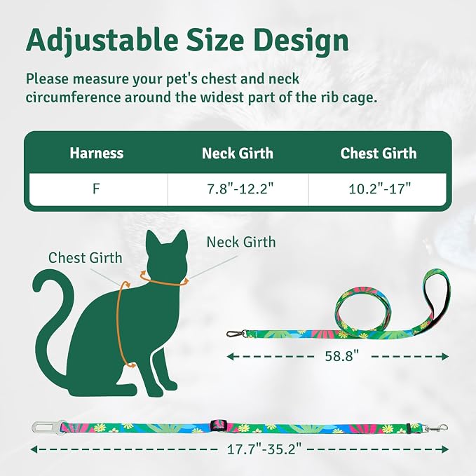 Cat Harness and Leash Set, Anti Escape Adjustable Cat Leash, Comfortable Soft - Image 6