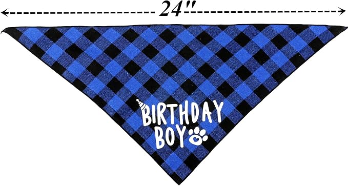 Dog Birthday Party Supplies, Pet Birthday Hat and Boy Doggy Birthday Bandana Set - Image 2