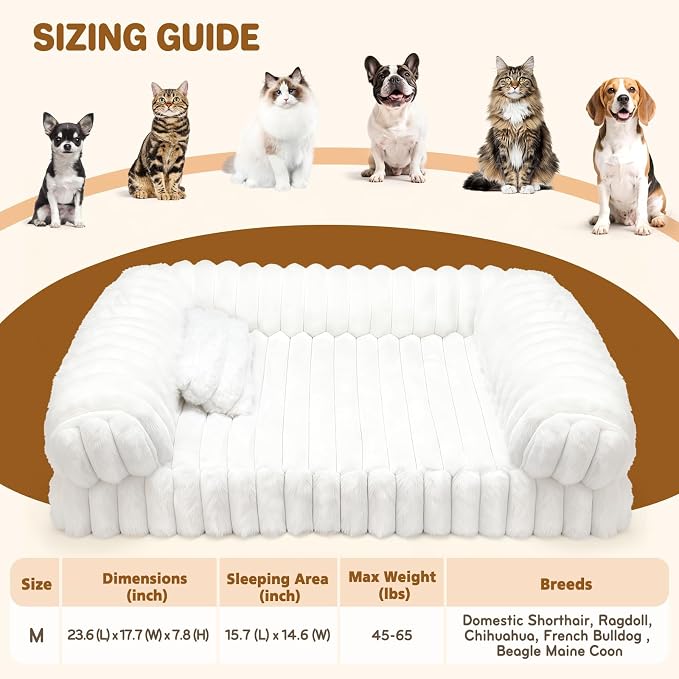 Cat Bed, Cat Beds for Indoor Cats, Winter Self Warming Pet Sofa Bed, Washable - Image 7