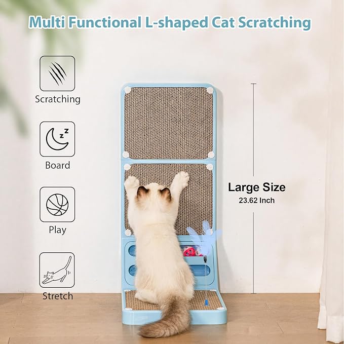 Cat Scratching Board Kitten Scratching Ball Wall Scratchers - Image 3