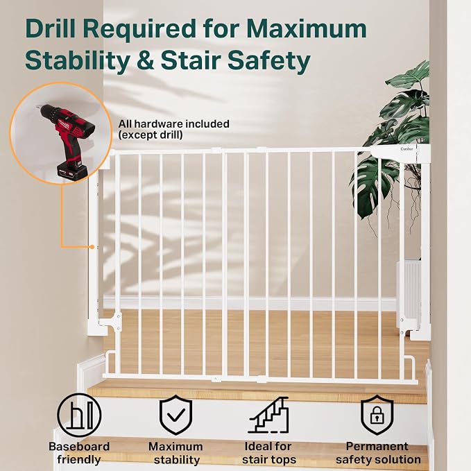Cumbor 2 Pack 29.2-43" No Bottom Bar Baby Gate - Image 6