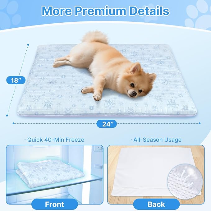 Atsuwell Dog Cooling Mat for Medium Dogs, Orthopedic Joint Support Cool Dog Bed - Image 5