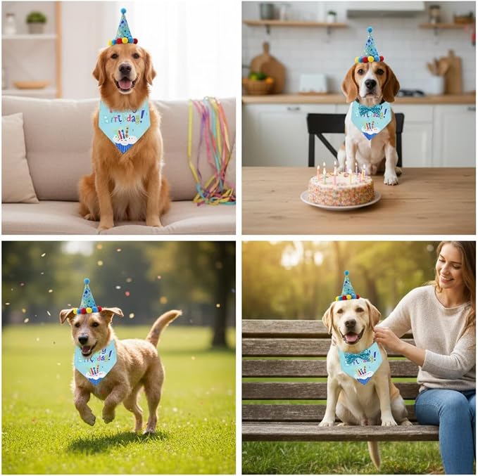 Pet Birthday Party Set with Hat and Bandana - Image 8