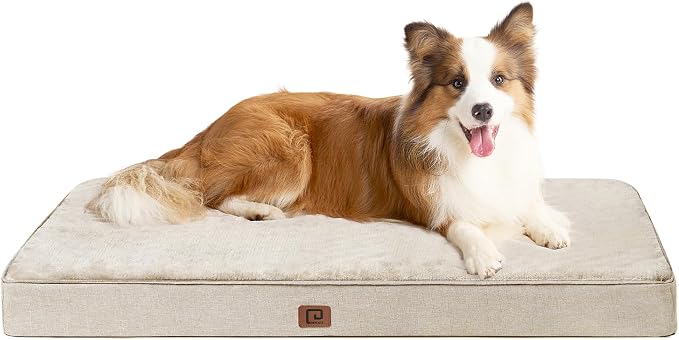 EHEYCIGA Waterproof Dog Bed Orthopedic 35"x23", Memory Foam Pet Bed by EHEYCIGA