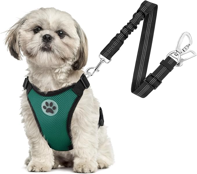 SlowTon Dog Seat Belt Harness for Car, Dog Car Harness Adjustable Mesh by SlowTon