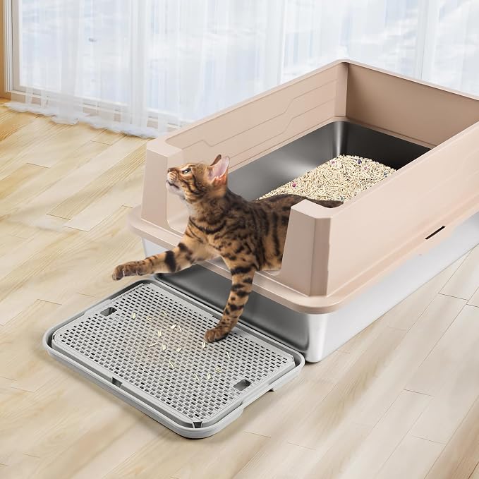 Large Cat Litter Box Step Mat, 16.5"x11.2" Cat Ramp Stairs, Cat Litter Catcher - Image 7