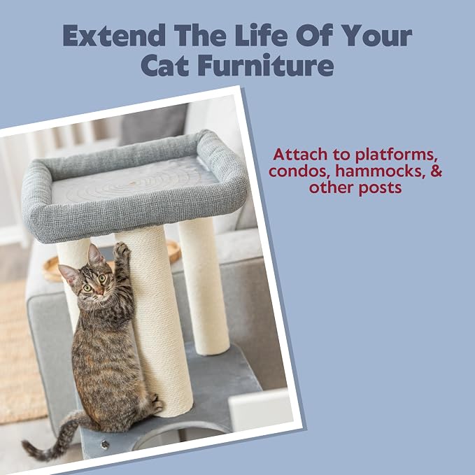 TRIXIE Replacement Sisal Post for Cat Scratching Posts, Backup Scratcher for - Image 2