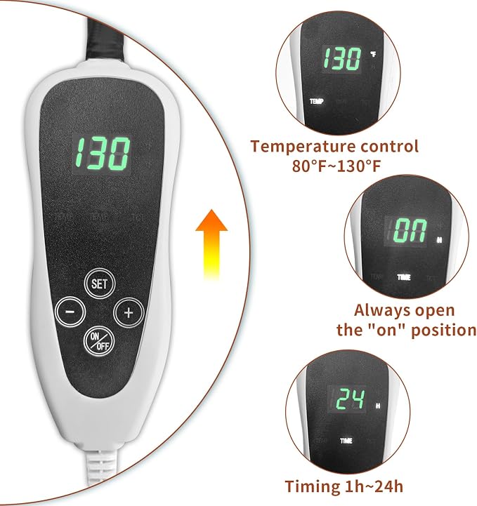 Cat Heating Pad Round with Smart Thermostat Switch and Power Line Protection - Image 4