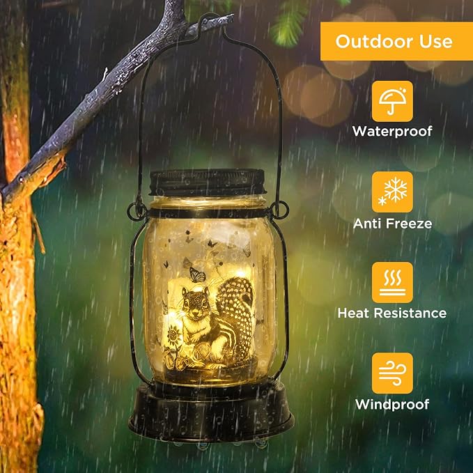 kyoryuger Squirrel Gifts for Women/Men Squirrel Solar Lanterns Mom Birthday - Image 4