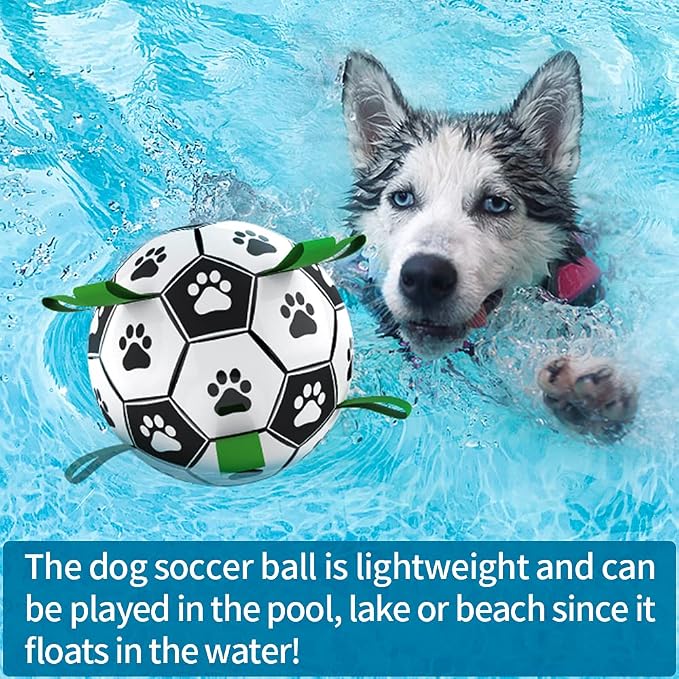 QDAN Large Dog Toys, 8 Inch Soccer Ball - Image 4