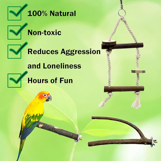 EBaokuup Bird Parrot Perch Set - Image 3