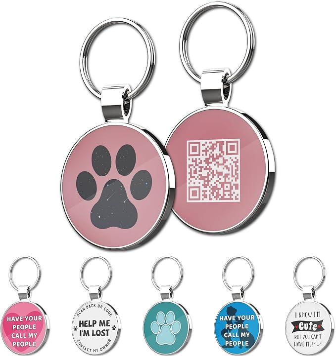 MYLUCKYTAG QR Code Pet ID | Personalized Dog & Cat Collar Tag | Online Profile by MYLUCKYTAG