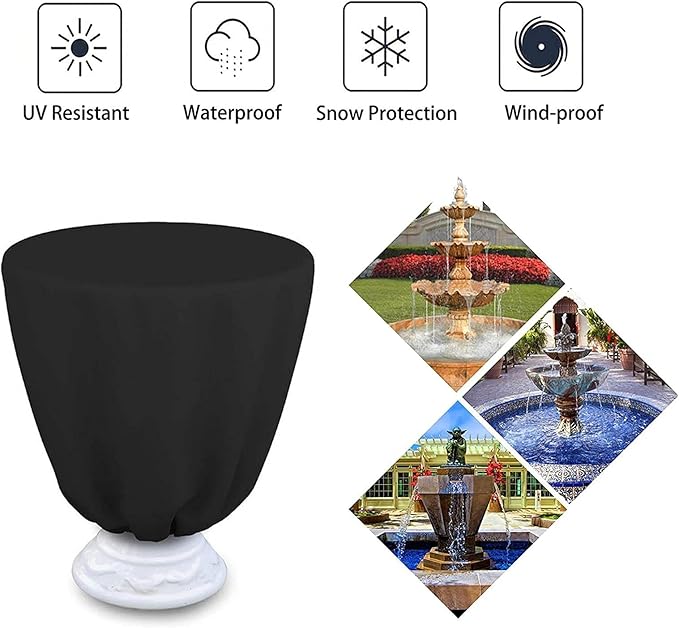 Yumna Fountain Cover 210D Oxford Waterproof Dustproof Cover, Heavy Duty - Image 7