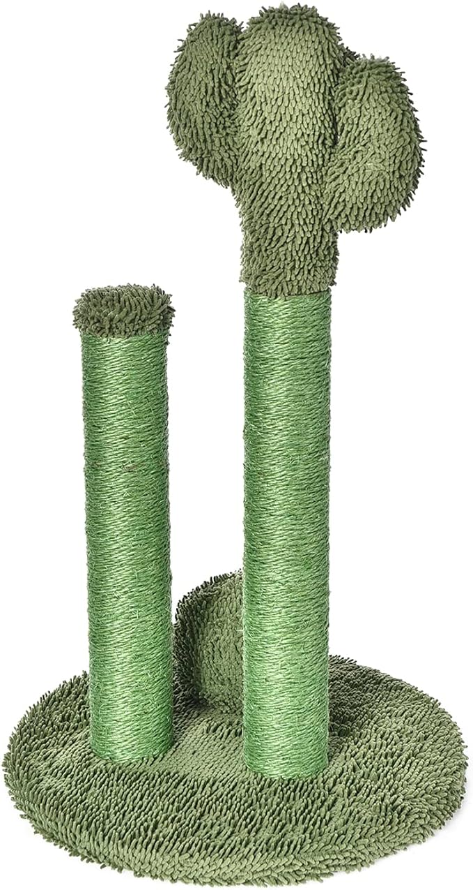 Amazon Basics Sisal Cat Scratching Post, Indoor Cactus Triple Posts - Image 2