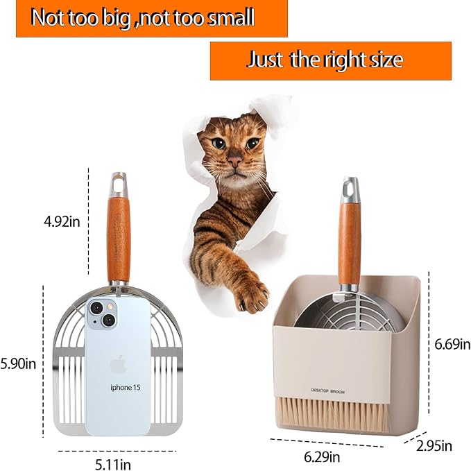 Stainless Steel Metal Cat Litter Scoop - Image 8