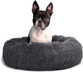 Calming Donut Dogs Beds for Medium Dogs up to 45 lb, 30inch Anti-Slip Plush by nononfish