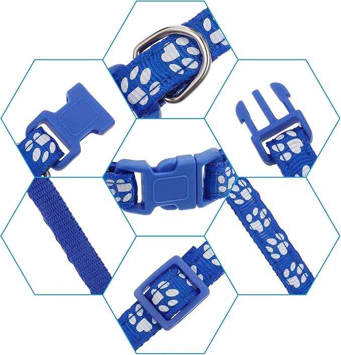 12 Pack Puppy Collars for Litter, Adjustable Puppy ID Collars Soft Nylon
