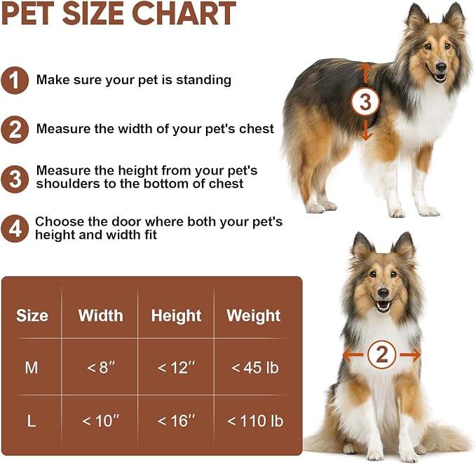 3-Flap Dog Door, All Aluminum Alloy Large Doggy Door Doggie door - Image 6