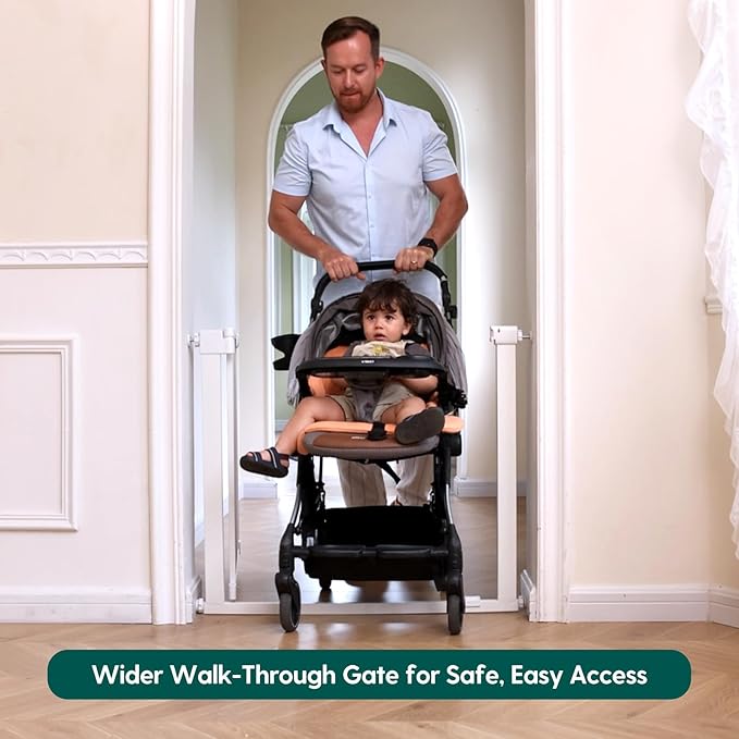 BABELIO Baby Gate for Doorways and Stairs, 31-36" Pet Gate - Image 2
