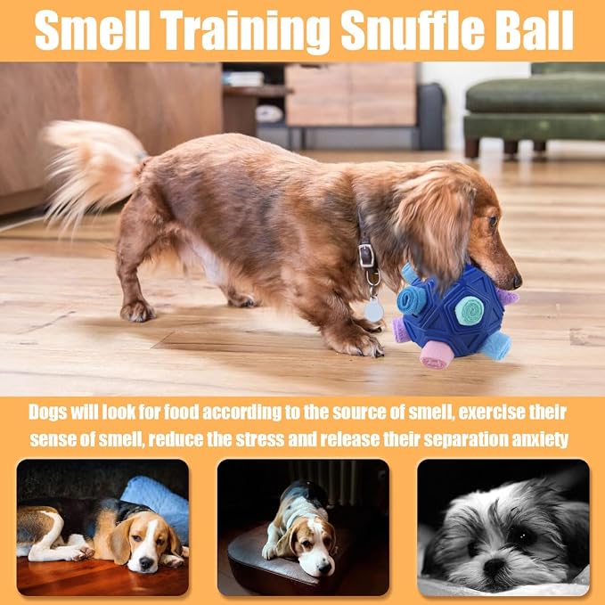 Dog Snuffle Ball-Interactive Puzzle Dog Toys Encourage Natural Foraging Skills - Image 4