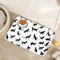 Funny Black Cat Dog Food Mat, Absorbent Pet Feeding Mat by Unknown