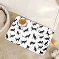 Funny Black Cat Dog Food Mat, Absorbent Pet Feeding Mat by Unknown