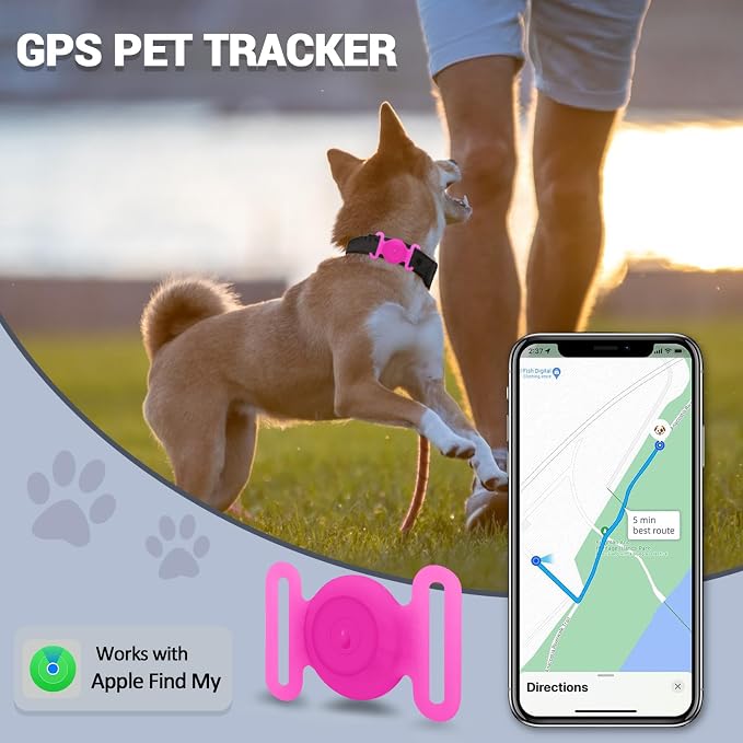 GPS Tracker for Dogs, Mini GPS Cat Tracker, IPX8 Waterproof GPS Trackers for - Image 2