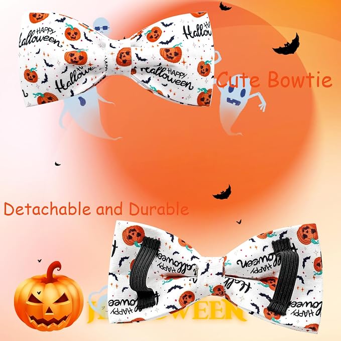 Halloween Dog Collar, Pet Collar Bow Pumpkin Pet Collar Girl Boy Holiday - Image 4