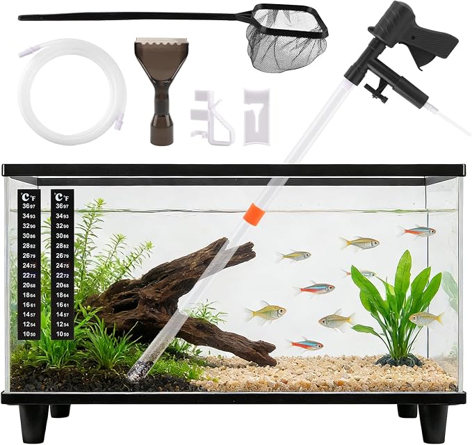 Aquarium Gravel Cleaner, Fish Tank Cleaner Kit, Aquarium Manual Press Noiseless by Unknown