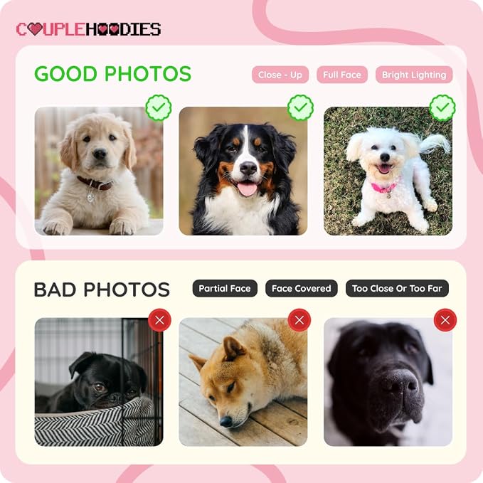 COUPLEHOODIES Custom Dog Portrait Sweatshirt from Photo – Personalized Pet - Image 3