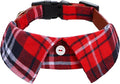 Faleela Cotton Plaid Shirt Style Dog Collar Soft Cute, Boy Dog Collar by Faleela