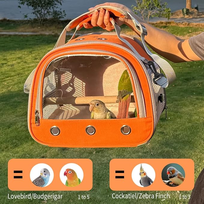 Bird Carrier, Bird Cage Parakeet Parrot Budgie Carrier Backpack - Image 5
