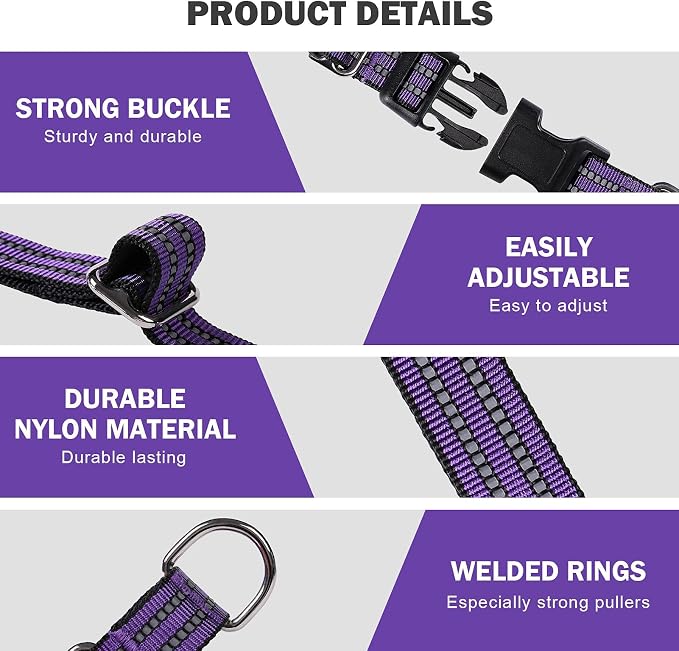 Hikiko Martingale Collar for Dogs Reflective Nylon Dog Collar - Image 3