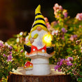 Solar Gnome on Mushroom Decor for Yard Decorations by Fashionoda
