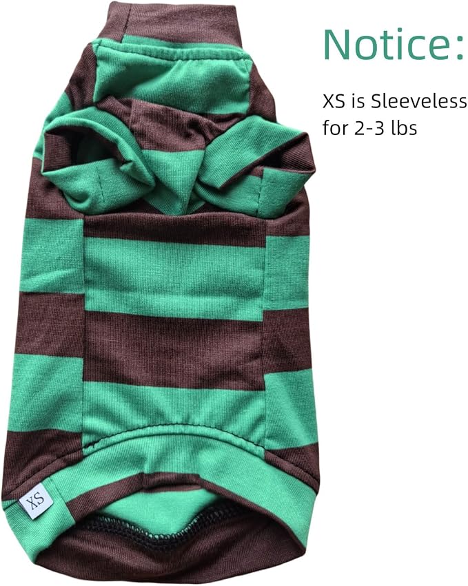 Vintage Stripes Sphynx Hairless Cats Shirt Cotton Cat Turtleneck Pet Clothes - Image 2